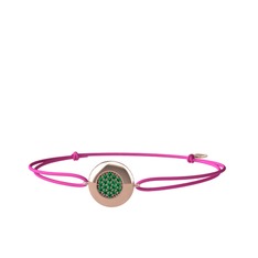 Lida Altıgen Bileklik - Yeşil kuvars 18 ayar rose altın bileklik #54ycg2