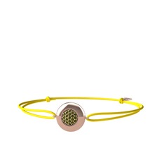 Lida Altıgen Bileklik - Peridot 925 ayar rose altın kaplama gümüş bileklik #5lccl3