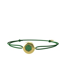 Yeşil kuvars 18 ayar altın bileklik