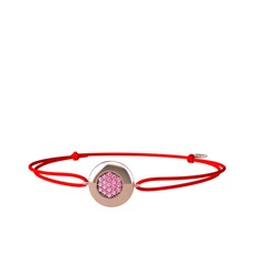 Lida Altıgen Bileklik - Pembe kuvars 18 ayar rose altın bileklik #cou67j