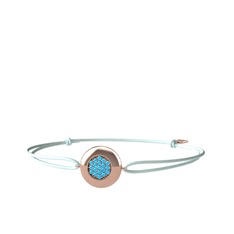 Lida Altıgen Bileklik - Akuamarin 925 ayar rose altın kaplama gümüş bileklik #cuhuu4