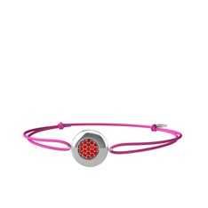 Lida Altıgen Bileklik - Garnet 18 ayar beyaz altın bileklik #d2juwi