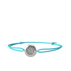 Lida Altıgen Bileklik - Swarovski 8 ayar beyaz altın bileklik #gbtb76