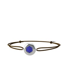 Lida Altıgen Bileklik - Lab safir 18 ayar beyaz altın bileklik #vd1rca