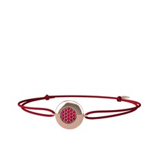 Rodolit garnet 8 ayar rose altın bileklik