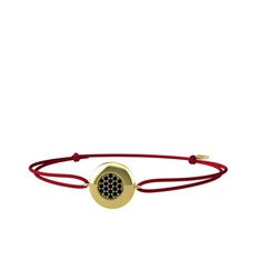 Lida Altıgen Bileklik - Siyah zirkon 18 ayar altın bileklik #zu0zvd