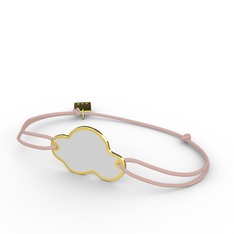 Bulut Bileklik - 14 ayar altın bileklik (Beyaz mineli) #14x8g2c