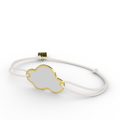 Bulut Bileklik - 925 ayar altın kaplama gümüş bileklik (Beyaz mineli) #1a3pr2h