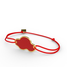 Bulut Bileklik - 8 ayar altın bileklik (Kırmızı mineli) #1fnjg0y