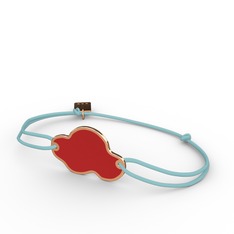 Bulut Bileklik - 8 ayar rose altın bileklik (Kırmızı mineli) #1jkol3h