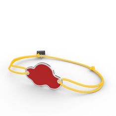 925 ayar gümüş bileklik (Kırmızı mineli)