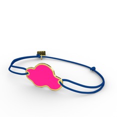 8 ayar altın bileklik (Neon pembe mineli)