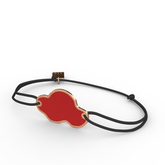 Bulut Bileklik - 18 ayar rose altın bileklik (Kırmızı mineli) #1tvjgqk