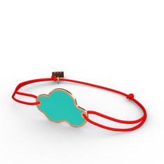 14 ayar rose altın bileklik (Turkuaz mineli)