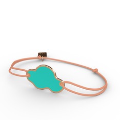 8 ayar rose altın bileklik (Turkuaz mineli)