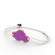 925 ayar rose altın kaplama gümüş bileklik (Menekşe mineli)