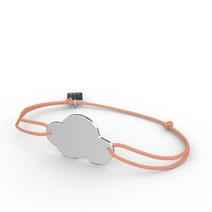 Bulut Bileklik - 14 ayar beyaz altın bileklik (şeffaf mineli) #8ssvzz