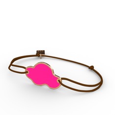 14 ayar rose altın bileklik (Neon pembe mineli)