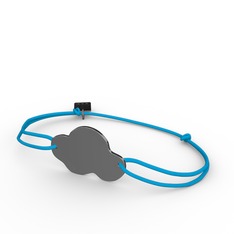 925 ayar siyah rodyum kaplama gümüş bileklik (şeffaf mineli)