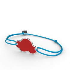 925 ayar gümüş bileklik (Kırmızı mineli)