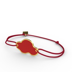 18 ayar altın bileklik (Kırmızı mineli)