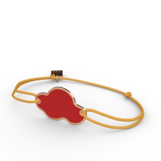 14 ayar rose altın bileklik (Kırmızı mineli)