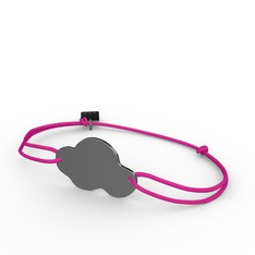 925 ayar siyah rodyum kaplama gümüş bileklik (şeffaf mineli)