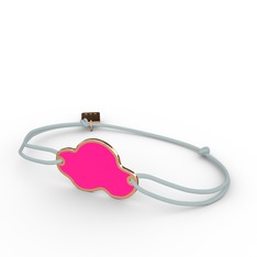 14 ayar rose altın bileklik (Neon pembe mineli)