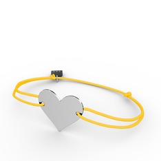 Kalp Bileklik - 8 ayar beyaz altın bileklik #3027r3