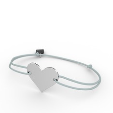 Kalp Bileklik - 8 ayar beyaz altın bileklik #gqauak