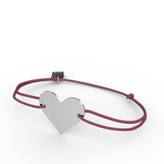 Kalp Bileklik - 18 ayar beyaz altın bileklik #xlrco8