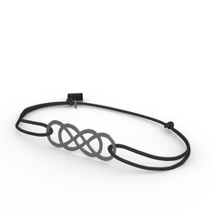 Eternity Bileklik - 925 ayar siyah rodyum kaplama gümüş bileklik #1qev74k