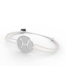 Balık Burç Bileklik - 8 ayar beyaz altın bileklik #j8wtbi