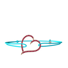 Meum Kalp Bileklik - Rodolit garnet 8 ayar rose altın bileklik #11zx0pq