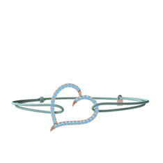 Akuamarin 8 ayar rose altın bileklik