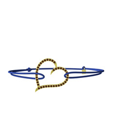 Meum Kalp Bileklik - Dumanlı kuvars 925 ayar altın kaplama gümüş bileklik #17cbuoq