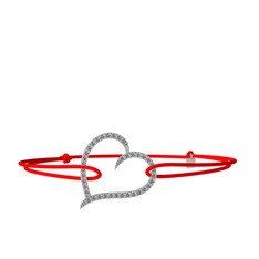 Meum Kalp Bileklik - Swarovski 8 ayar beyaz altın bileklik #18dx3eu