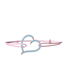 Akuamarin 8 ayar rose altın bileklik