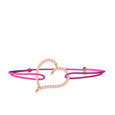 Meum Kalp Bileklik - Pembe kuvars 8 ayar altın bileklik #1cv2lre