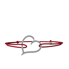 Meum Kalp Bileklik - Swarovski 18 ayar beyaz altın bileklik #1dr8qlt