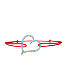 Meum Kalp Bileklik - Akuamarin 14 ayar rose altın bileklik #1jvznha