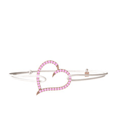 Meum Kalp Bileklik - Pembe kuvars 14 ayar rose altın bileklik #1kapyqv