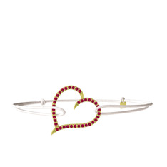 Meum Kalp Bileklik - Rodolit garnet 8 ayar altın bileklik #1mewp9h