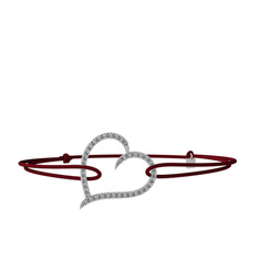 Meum Kalp Bileklik - Pırlanta 14 ayar beyaz altın bileklik (0.342 karat) #1n3ymux