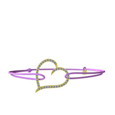 Beyaz zirkon 18 ayar altın bileklik