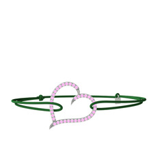 Meum Kalp Bileklik - Pembe kuvars 925 ayar gümüş bileklik #1r6g5yy