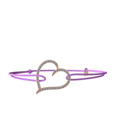 Meum Kalp Bileklik - Swarovski 18 ayar rose altın bileklik #1rls1hb