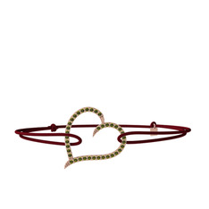 Meum Kalp Bileklik - Peridot 14 ayar rose altın bileklik #1tr3er9