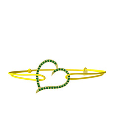 Meum Kalp Bileklik - Yeşil kuvars 18 ayar altın bileklik #1vaadqp