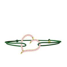 Meum Kalp Bileklik - Pembe kuvars 18 ayar altın bileklik #4y58qv